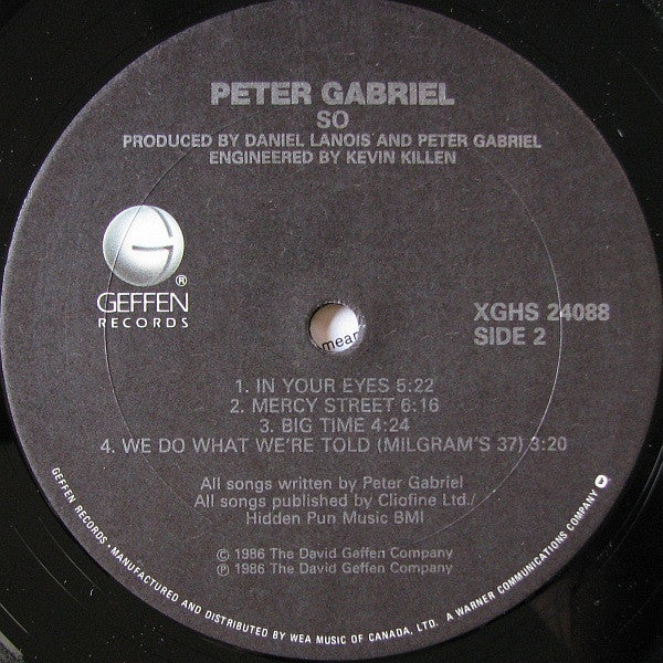Peter Gabriel - So - 1986