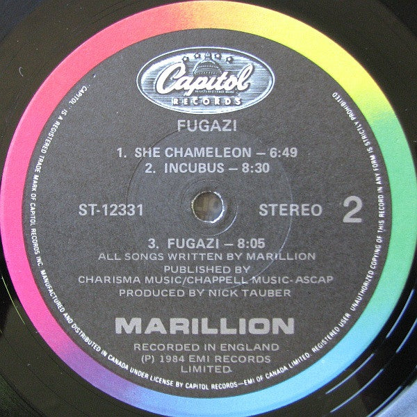 Marillion - Fugazi Vinyl Record