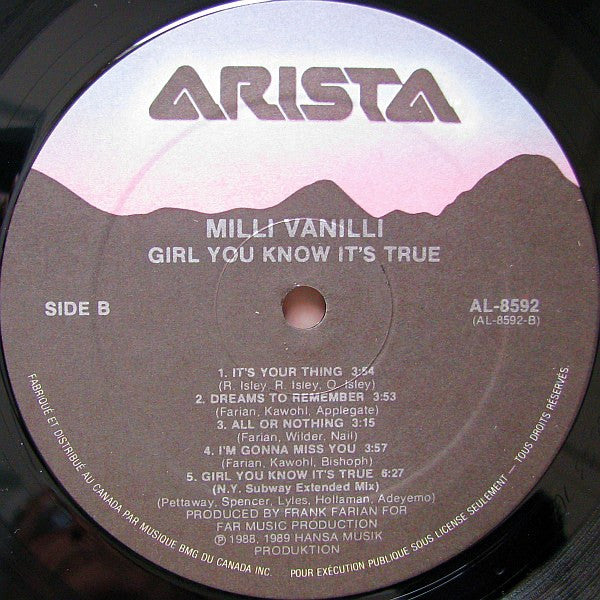 Milli Vanilli - Girl You Know It's True