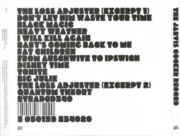 Jarvis Cocker - The Jarvis Cocker Record (CD) - 2006