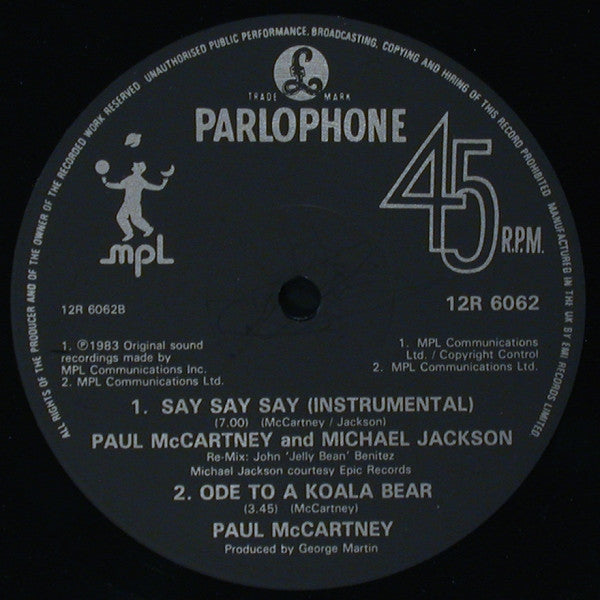 Paul McCartney And Michael Jackson - Say Say Say - 1983