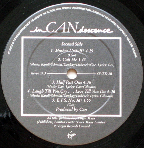 Can - InCANdescence - 1981