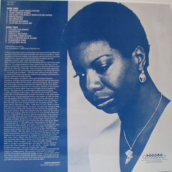 Nina Simone - My Baby Just Cares For Me - 1982