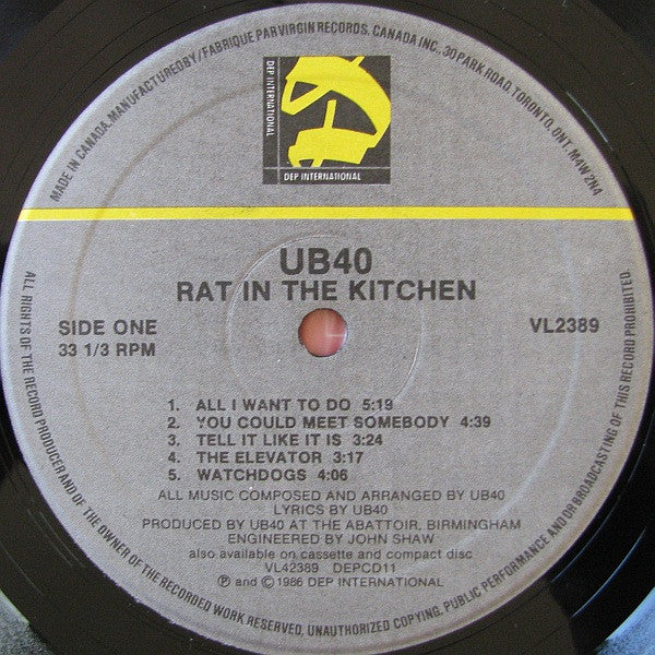 UB40 - Rat In The Kitchen - 1986