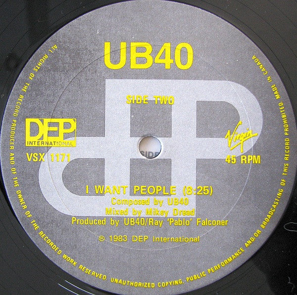 UB40 - Red Red Wine Vinyl Record