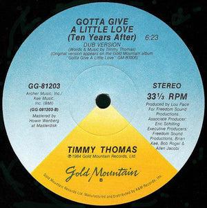 Timmy Thomas - Gotta Give A Little Love (Ten Years After) 1984 - Quarantunes