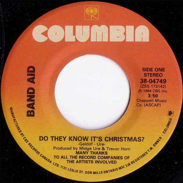 Band Aid - Do They Know It's Christmas? Vinyl Record