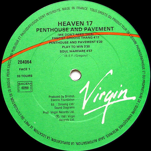 Heaven 17 - Penthouse And Pavement - 1981