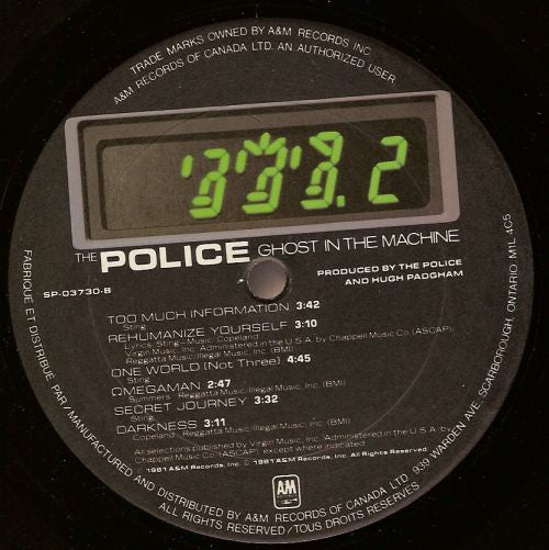 Police, The - Ghost In The Machine - 1981