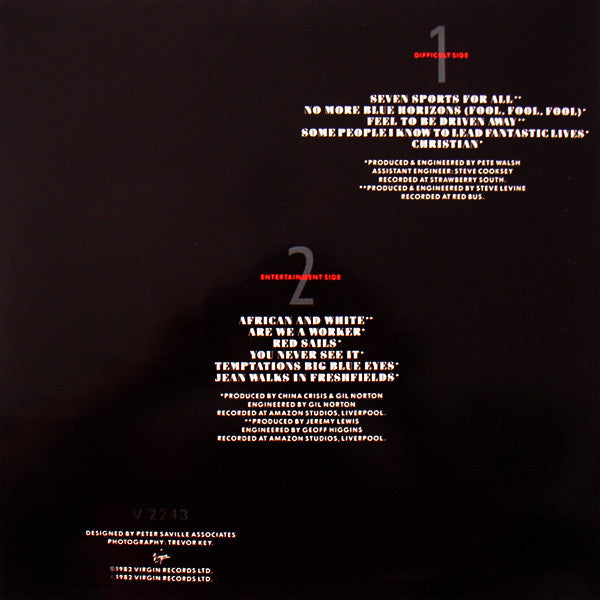 China Crisis - Difficult Shapes & Passive Rhythms - Some People Think It's Fun To Entertain - 1982