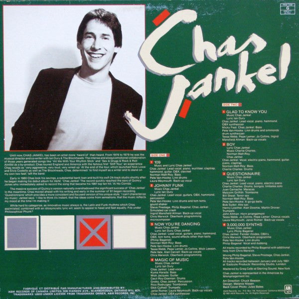 Chas Jankel - Questionnaire - 1981