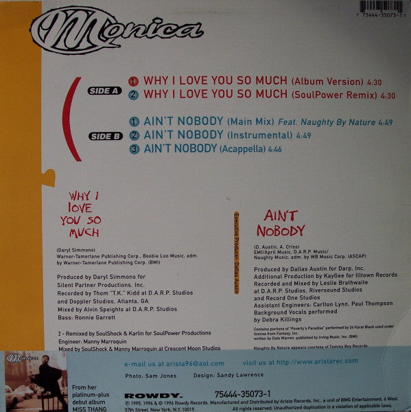 Monica - Why I Love You So Much / Ain't Nobody - 1996