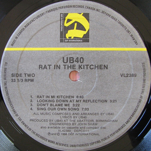 UB40 - Rat In The Kitchen - 1986
