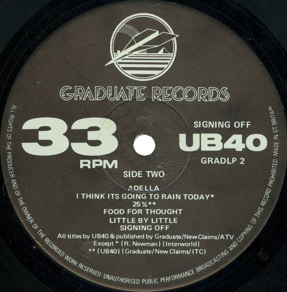 UB40 - Signing Off - 1980