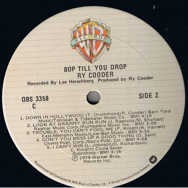 Ry Cooder - Bop Till You Drop - 1979