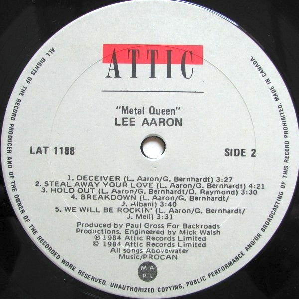 Lee Aaron - Metal Queen - 1984