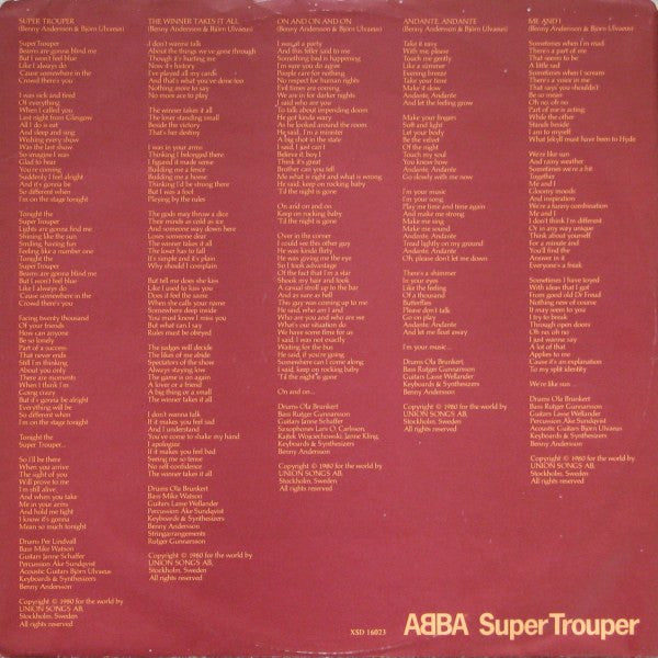 ABBA - Super Trouper - 1980
