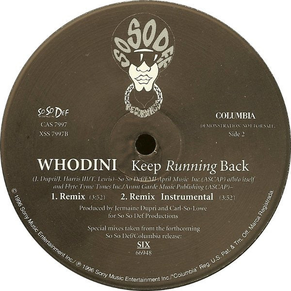 Whodini - Keep Running Back - 1996