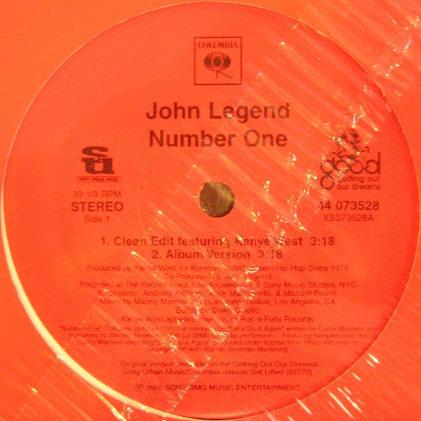 John Legend - Number One Vinyl Record