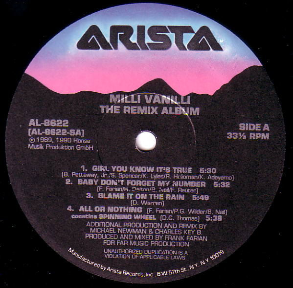 Milli Vanilli - The Remix Album