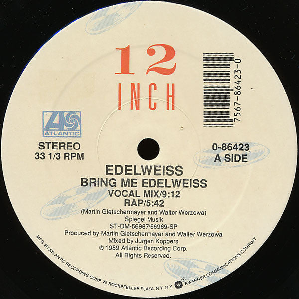 Edelweiss - Bring Me Edelweiss - 1989