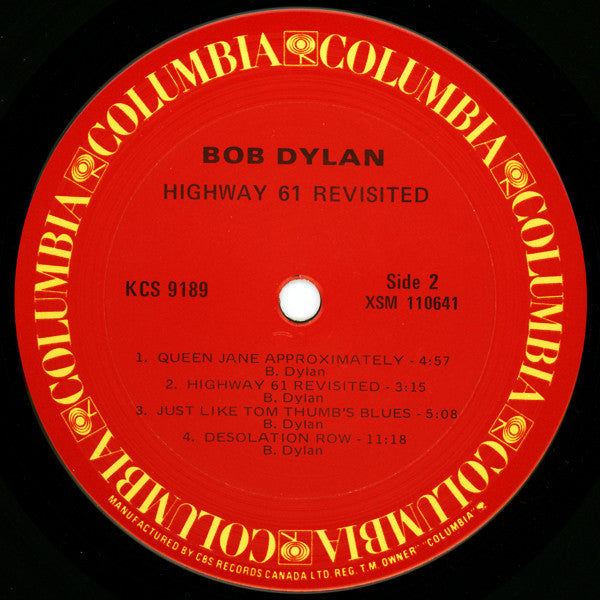 Bob Dylan - Highway 61 Revisited Vinyl Record