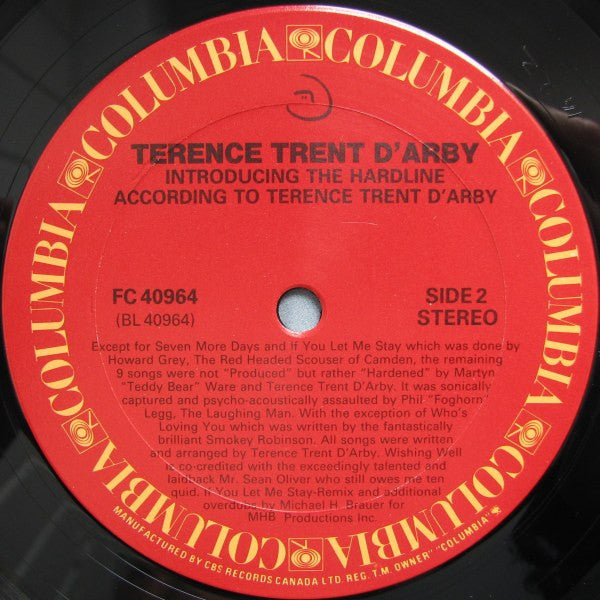 Terence Trent D'Arby - Introducing The Hardline According To Terence Trent D'Arby - 1988