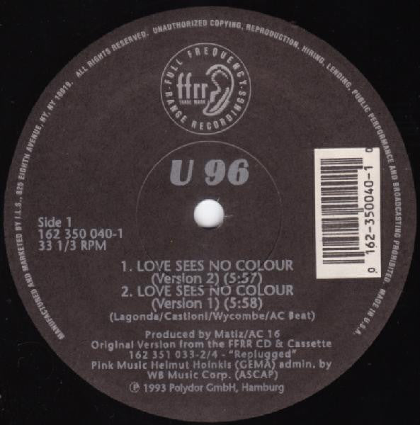 U96 - Love Sees No Colour