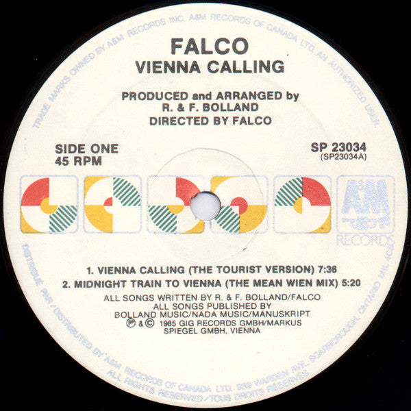 Falco - Vienna Calling (The Tourist Version) - 1985