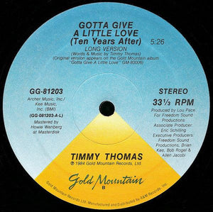 Timmy Thomas - Gotta Give A Little Love (Ten Years After) 1984 - Quarantunes