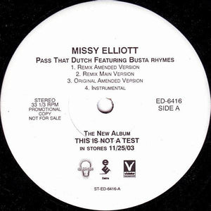 Missy Elliott - Pass That Dutch / Keep It Movin