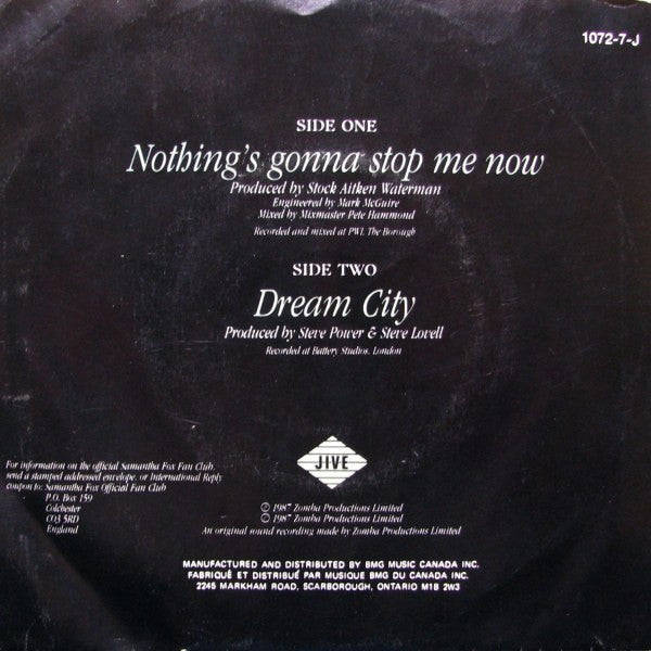 Samantha Fox - Nothing's Gonna Stop Me Now