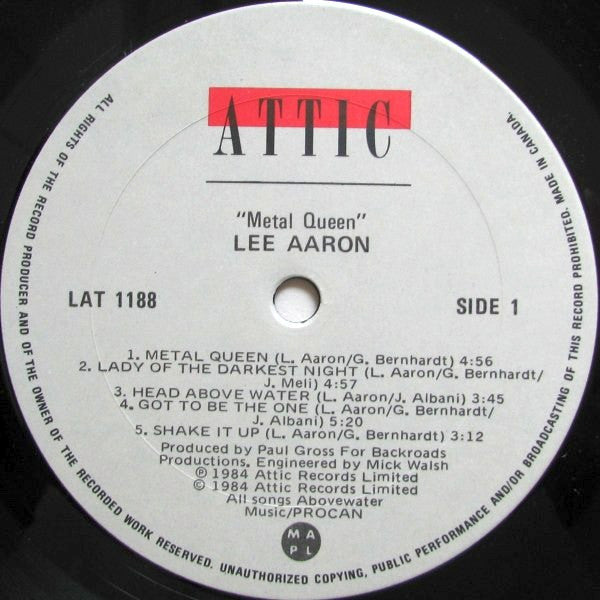 Lee Aaron - Metal Queen - 1984