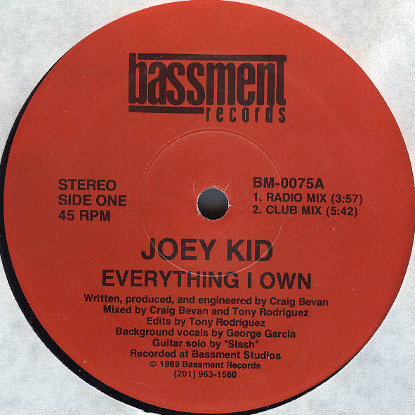 Joey Kid - Everything I Own Vinyl Record