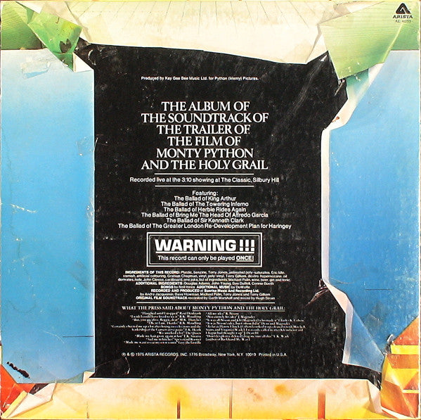 Monty Python - The Album Of The Soundtrack Of The Trailer Of The Film Of Monty Python And The Holy Grail (Executive Version)