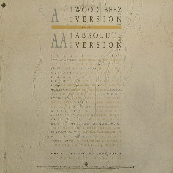 Scritti Politti - Wood Beez / Absolute