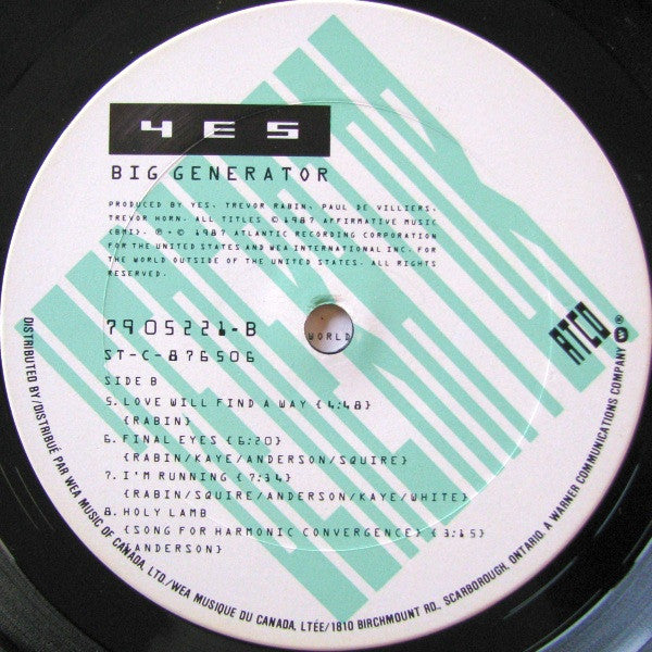 Yes - Big Generator - 1987