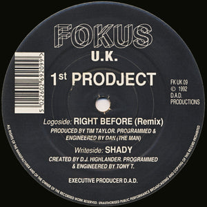 1st Prodject - Right Before (Remix) / Shady