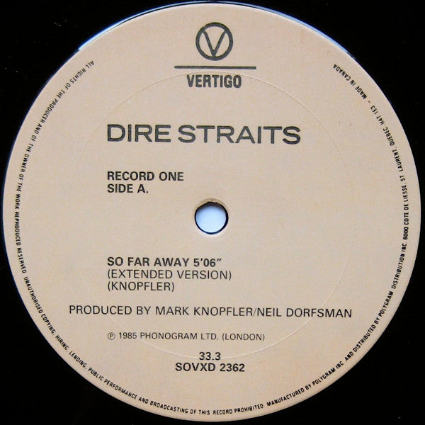 Dire Straits - So Far Away Vinyl Record