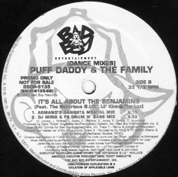 Puff Daddy & The Family - Been Around The World (Armand Mixes) - 1997