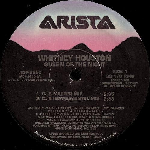 Whitney Houston - Queen Of The Night - 1993