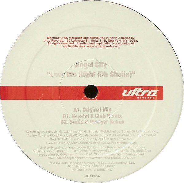 Angel City Featuring Lara McAllen - Love Me Right (Oh Sheila) - 2003