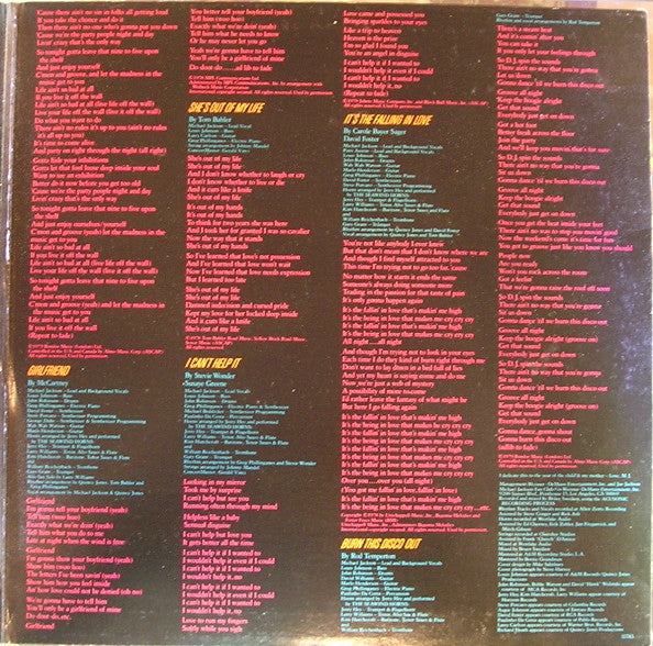 Michael Jackson - Off The Wall - 1979