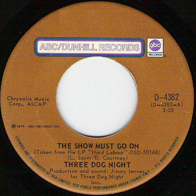 Three Dog Night - The Show Must Go On Vinyl Record