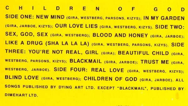 Swans - Children Of God Vinyl Record