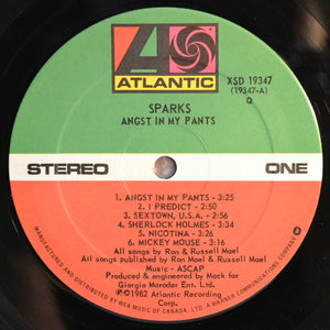 Sparks - Angst In My Pants Vinyl Record