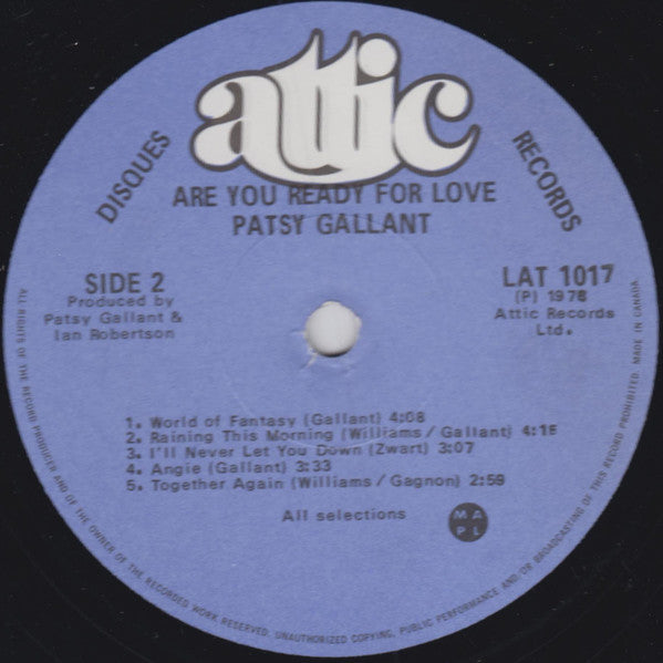 Patsy Gallant - Are You Ready For Love - 1976