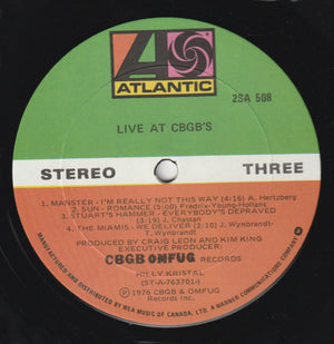 Various - Live At CBGB's - The Home Of Underground Rock