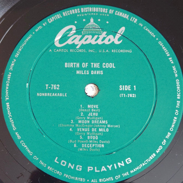 Miles Davis - Birth Of The Cool - 1957