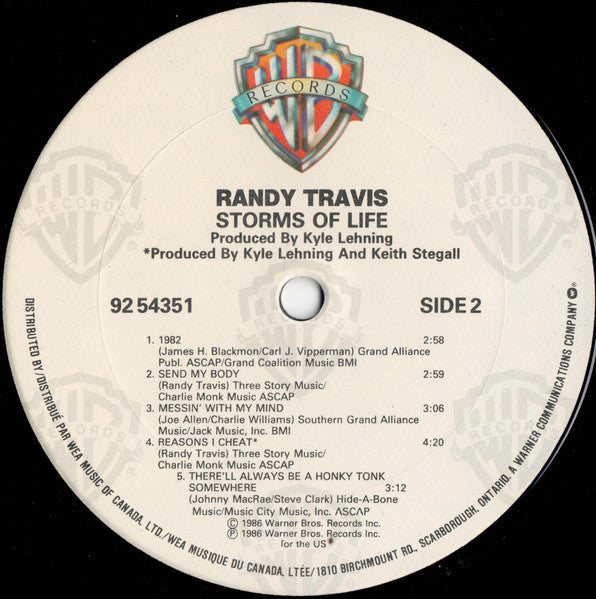 Randy Travis - Storms Of Life - 1986